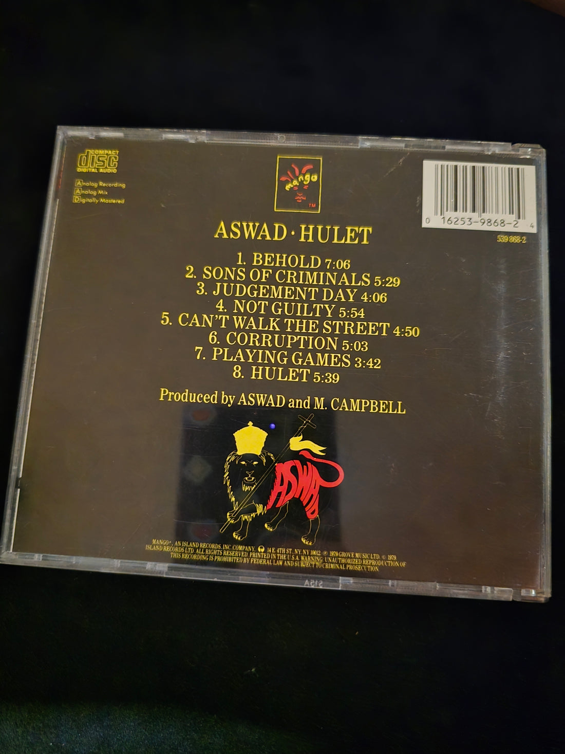 Aswad - Hulet CD NM or M-