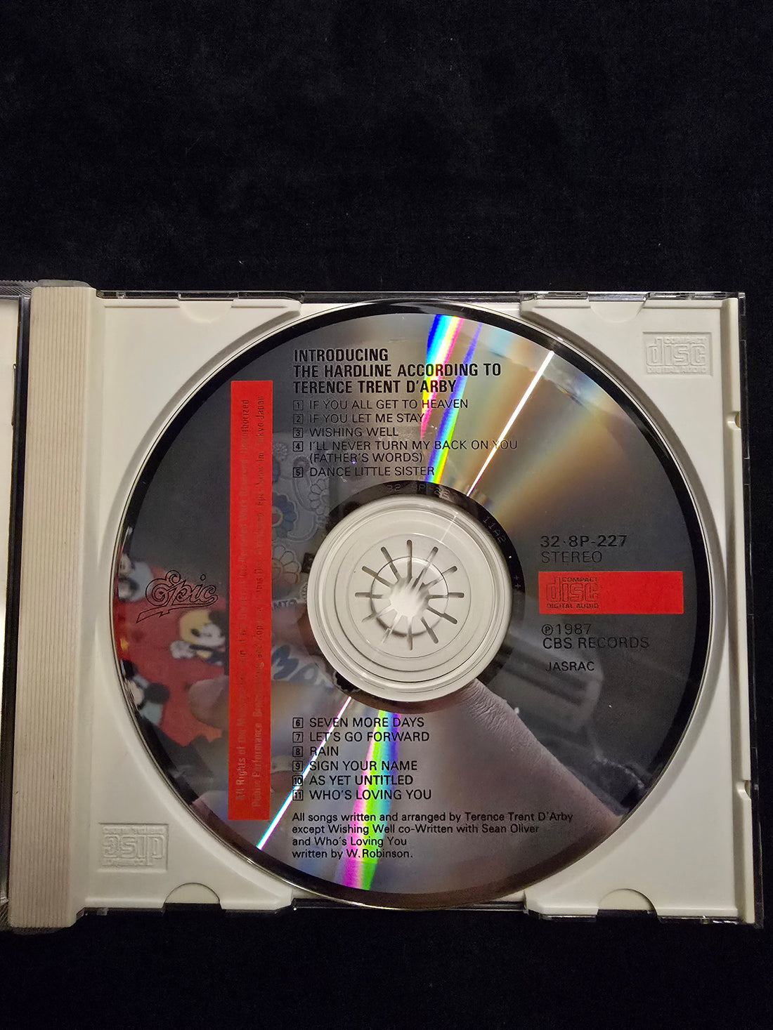 Terence Trent D'Arby = Terence Trent D'Arby - Introducing The Hardline According To Terence Trent D'Arby = ＴＴＤ CD NM or M-