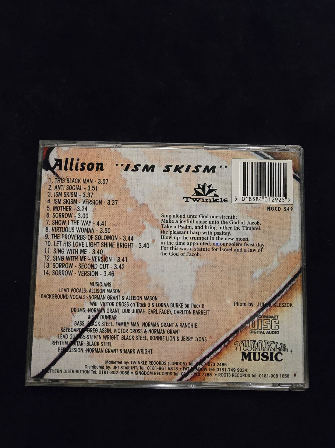 Allison - Ism Skism CD VG+