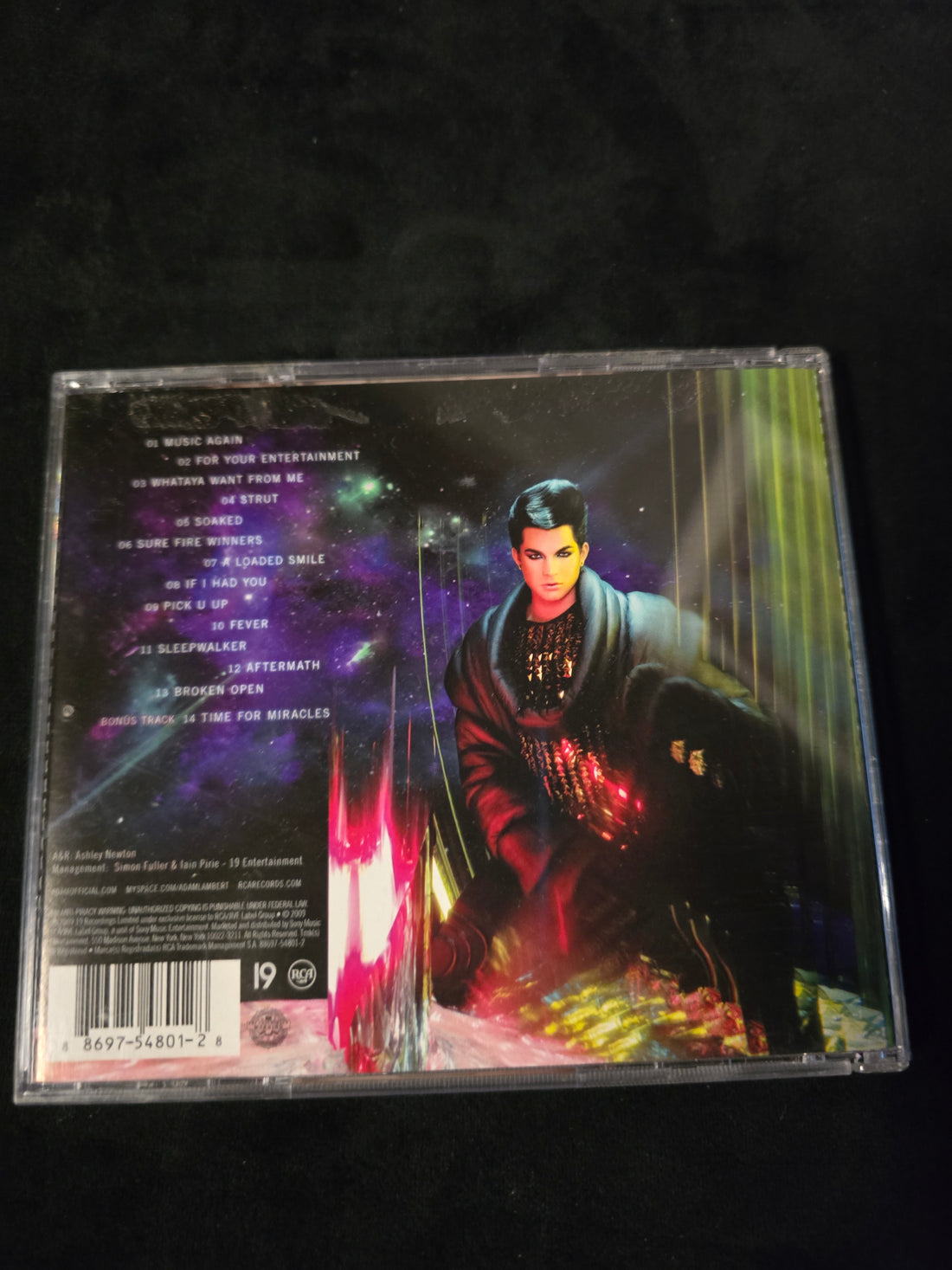 ซีดี Adam Lambert - For Your Entertainment CD VG+