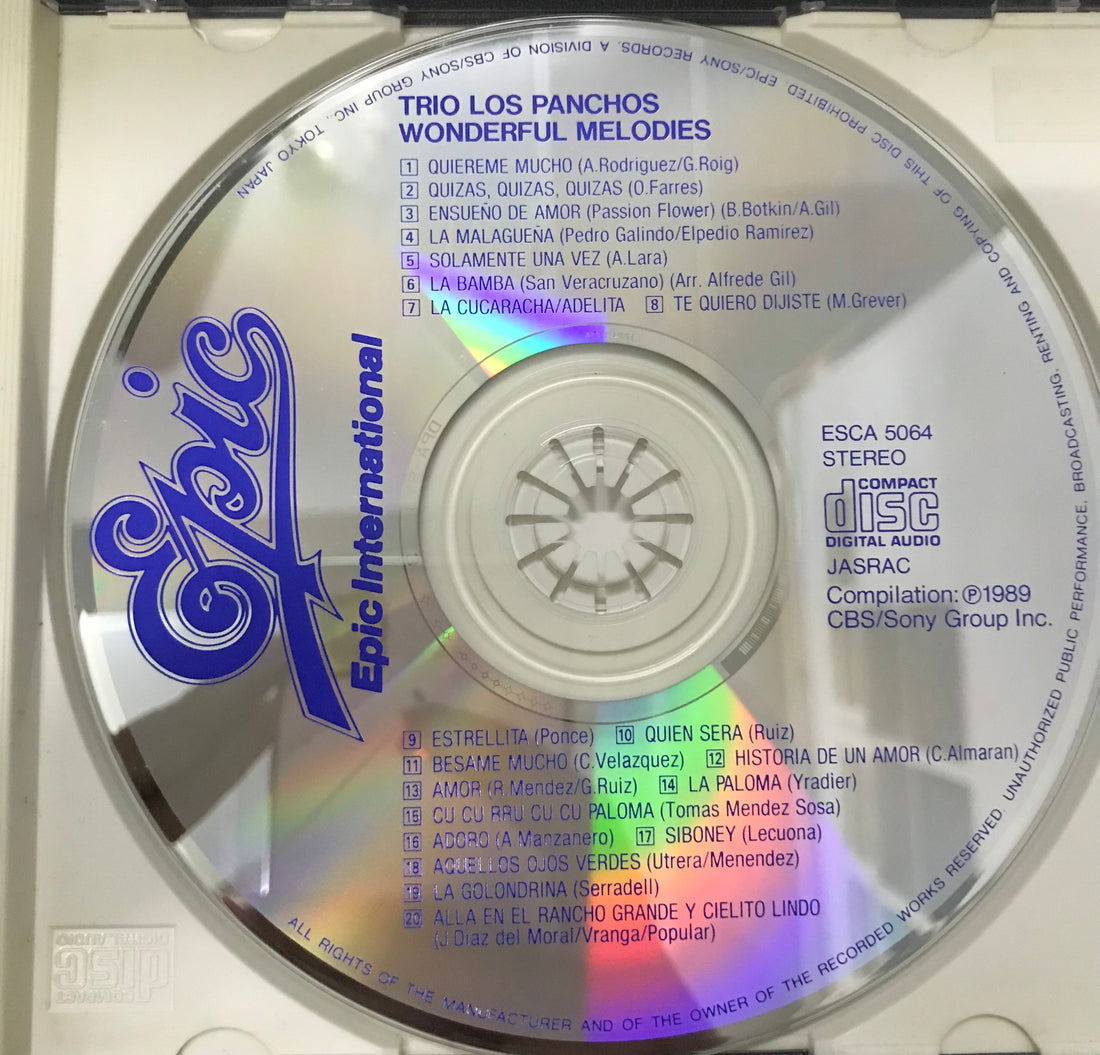 ซีดี Trio Los Panchos - Wonderful Melodies CD VG+