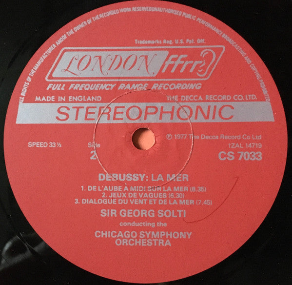 Georg Solti, Chicago Symphony Orchestra, Maurice Ravel / Claude Debussy : Bolero / La Mer / L'Après Midi D'un Faune (LP, Album)