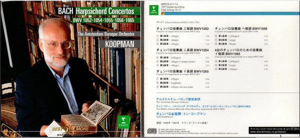 Johann Sebastian Bach, Ton Koopman, The Amsterdam Baroque Orchestra - Bach: Harpsichord Concertos BWV 1052, 1054, 1055, 1056, 1065 CD VG+