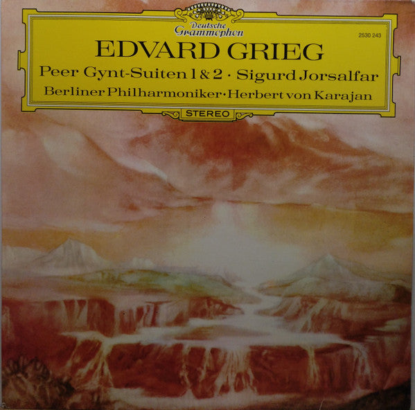 Edvard Grieg - Berliner Philharmoniker • Herbert von Karajan : Peer Gynt-Suiten 1 & 2 • Sigurd Jorsalfar (LP)