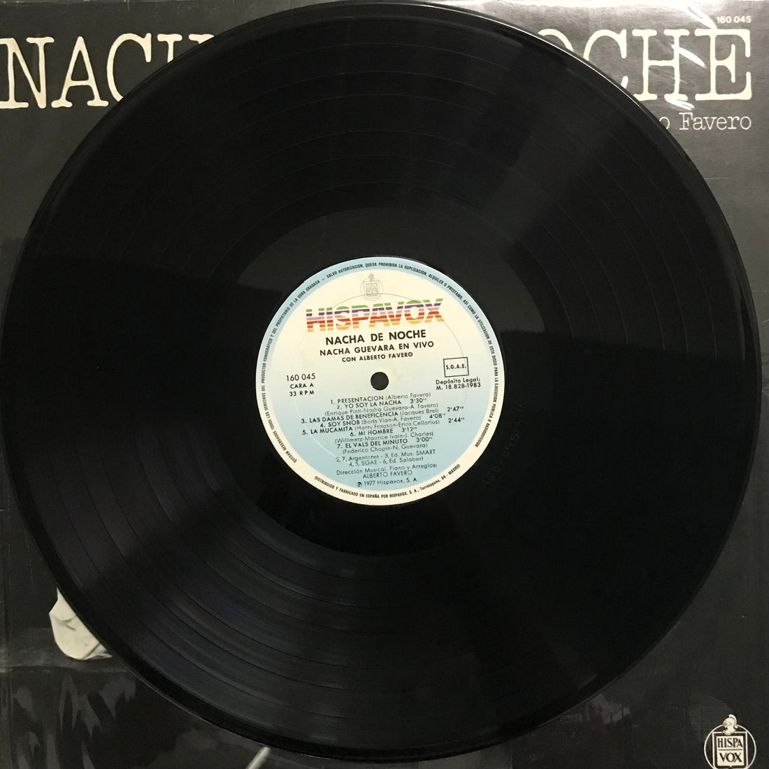 แผ่นเสียง Nacha Guevara / Alberto Favero - Nacha De Noche Vinyl VG+