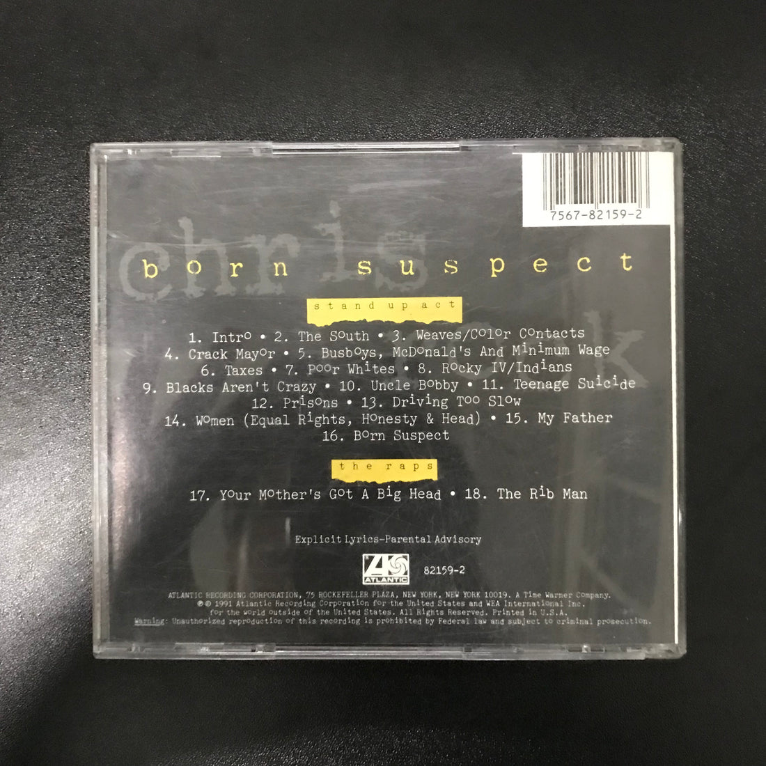 ซีดี Chris Rock - Born Suspect CD VG+