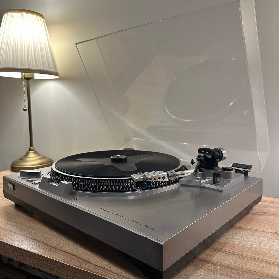 เครื่องเล่นแผ่นเสียง Sansui SR-333 Manual Direct Drive Turntable (220V)