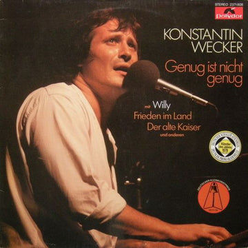 Konstantin Wecker : Genug Ist Nicht Genug (LP, Album, RE)