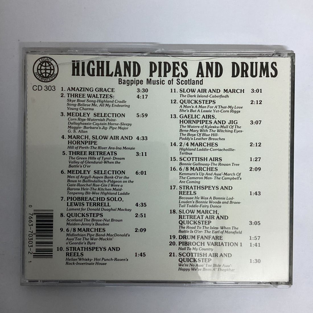 ซีดี Ian McGregor & Scottish Pipe Band - Highland Pipes And Drums: Bagpipe Music Of Scotland CD VG