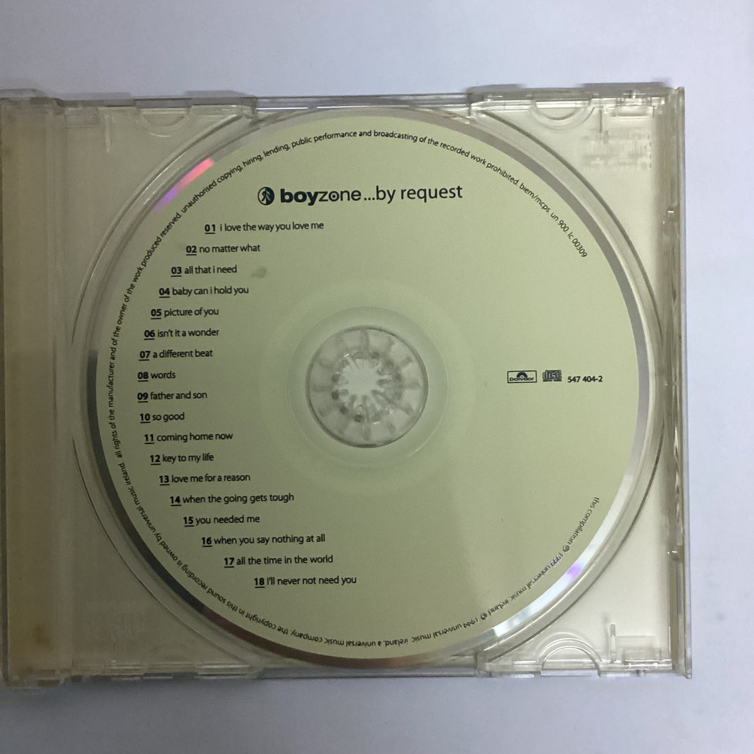 ซีดี Boyzone - ...By Request CD VG