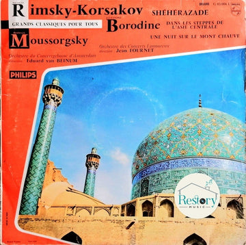 Nikolai Rimsky-Korsakov / Alexander Borodin / Modest Mussorgsky - Orchestre Des Concerts Lamoureux Direction : Jean Fournet / Concertgebouworkest Direction : Eduard van Beinum : Shéhérazade / Dans Les Steppes De L'Asie Centrale / Une Nuit Sur Le Mont Chauve (LP, Comp, Mono)