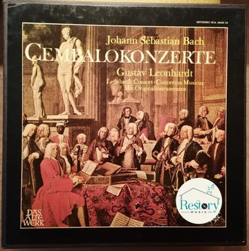 Johann Sebastian Bach — Gustav Leonhardt - Leonhardt-Consort · Concentus Musicus Wien : Sämtliche Cembalo-Konzerte (Mit Originalinstrumenten) (5xLP, RE + Box)