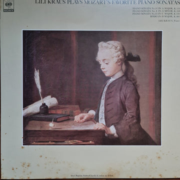 Wolfgang Amadeus Mozart, Lili Kraus : Lili Kraus Plays Mozart's Favorite Piano Sonatas (LP)