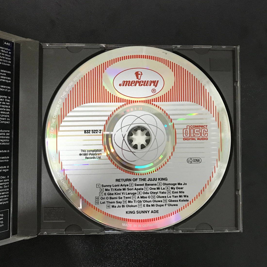 ซีดี King Sunny Ade - The Return Of The Juju King CD VG+