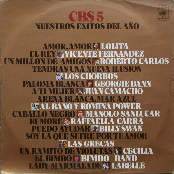 Various : CBS 5 Nuestros Exitos Del Año (LP, Comp)