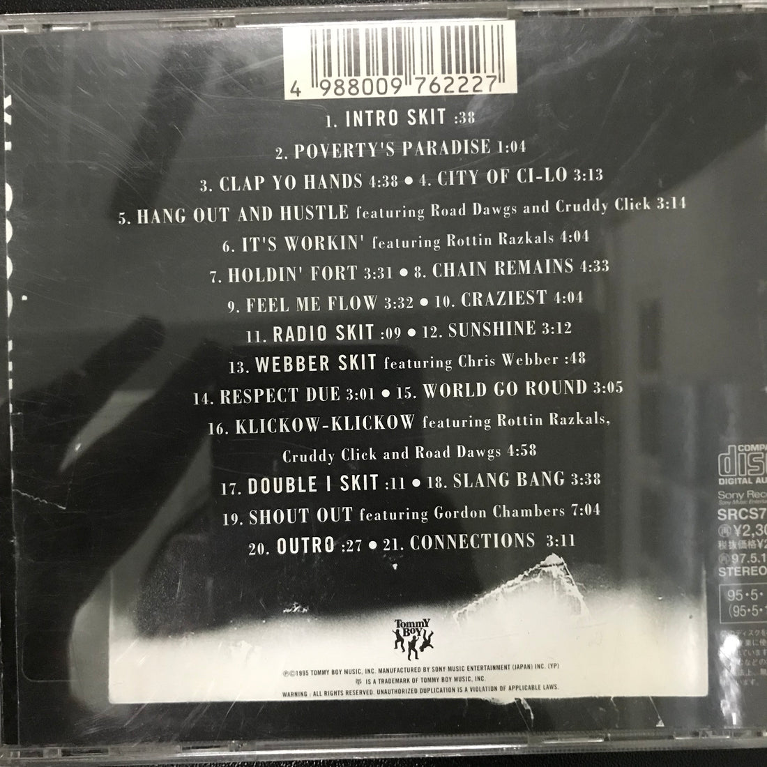 ซีดี Naughty By Nature - Poverty's Paradise CD VG+