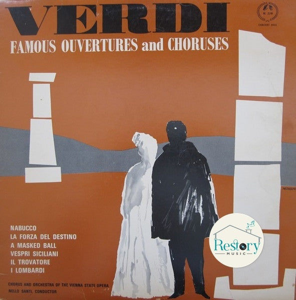 Giuseppe Verdi / Wiener Staatsopernchor And Orchester Der Wiener Staatsoper / Nello Santi : Famous Overtures And Choruses (LP, Album)
