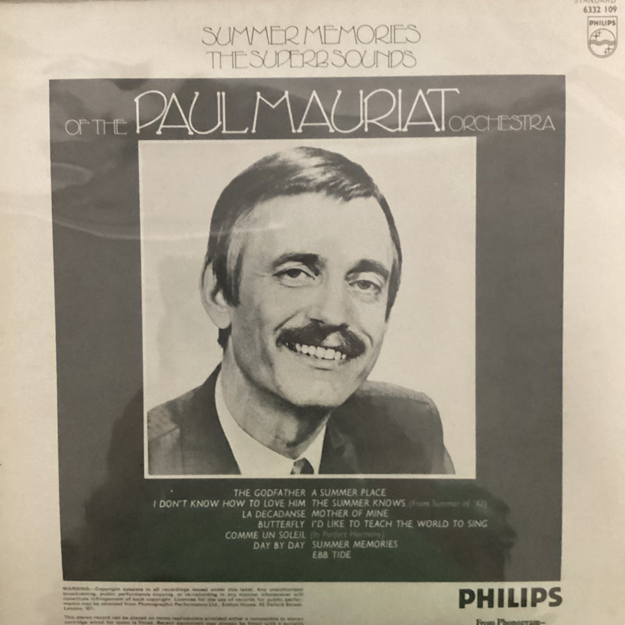 แผ่นเสียง Paul Mauriat And His Orchestra - Summer Memories - The Superb Sounds Of The Paul Mauriat Orchestra Vinyl VG+
