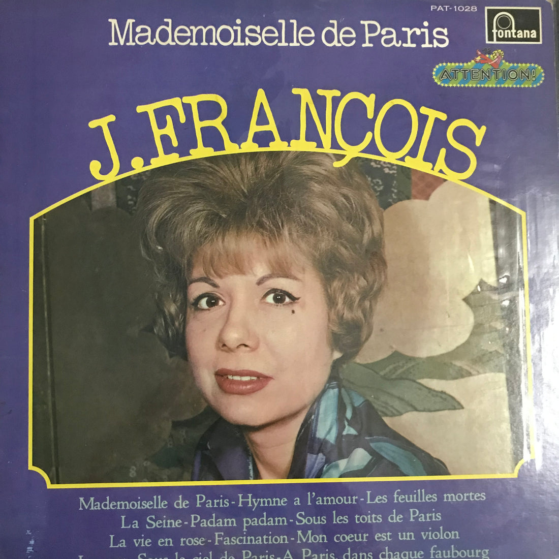 แผ่นเสียง Jacqueline François - Mademoiselle de Paris = パリのお嬢さん／ジャクリーヌ・フランソワ Vinyl VG+