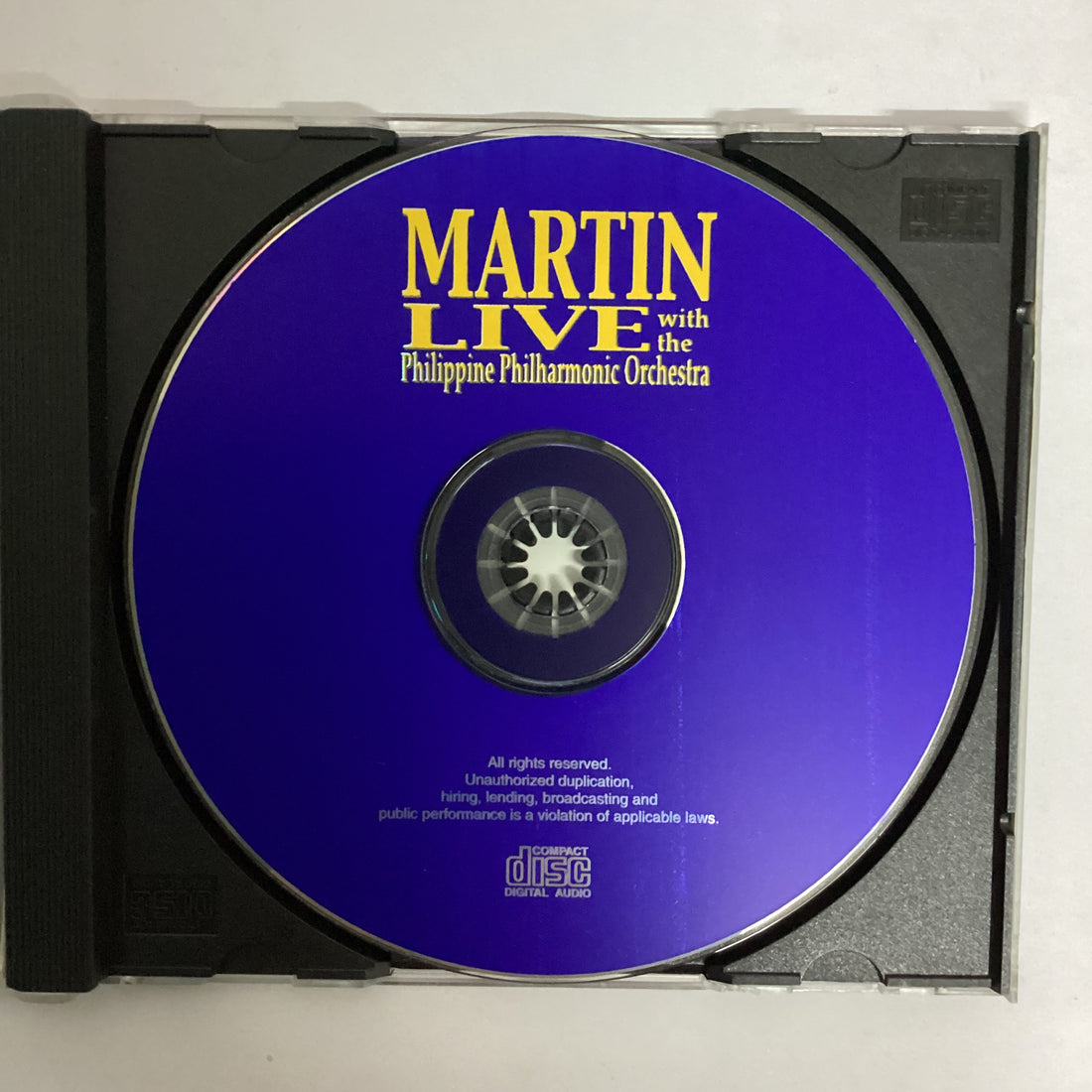 ซีดี Martin Nievera - Martin Live with the Philippine Philharmonic Orchestra CD VG+