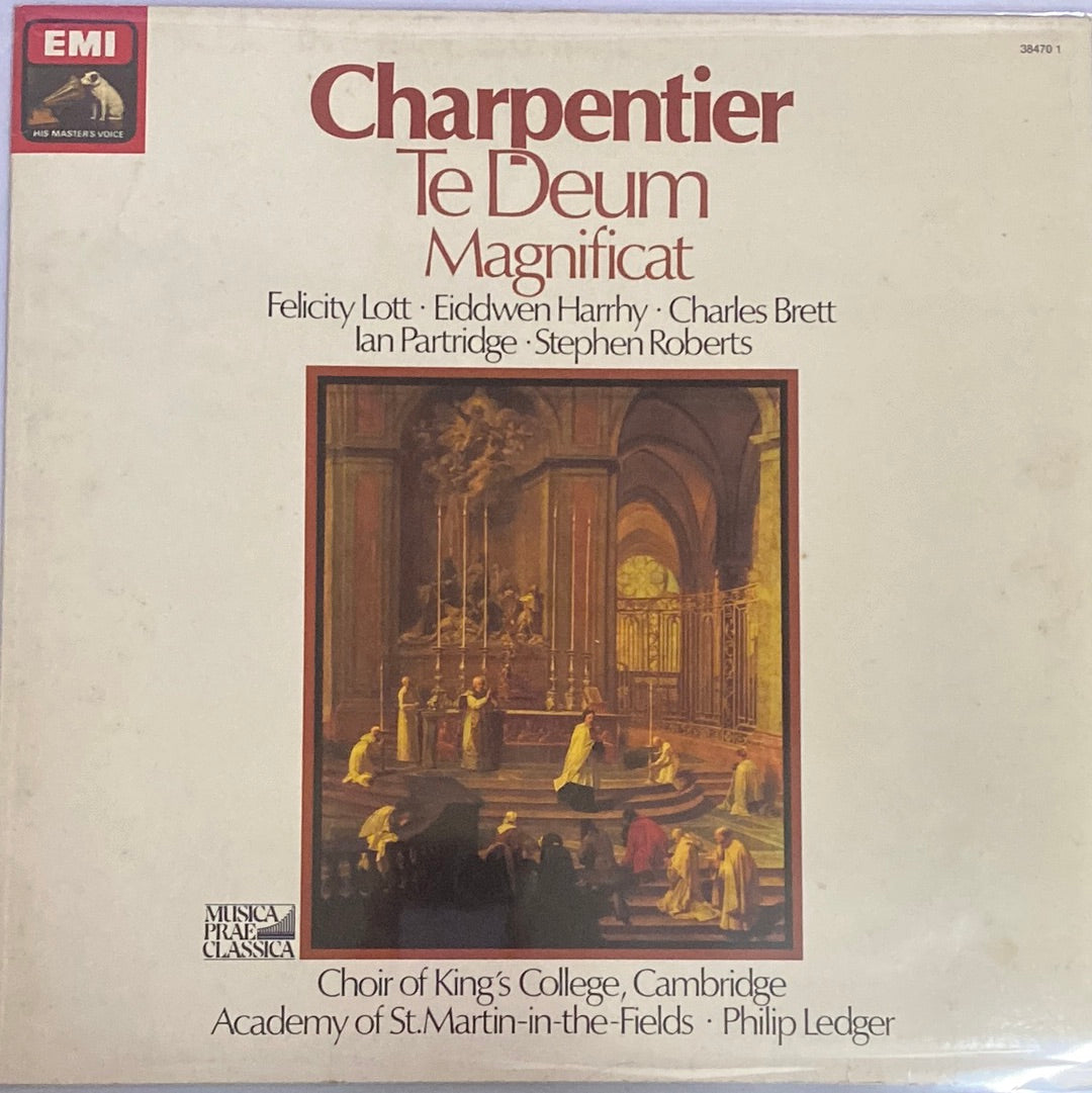 แผ่นเสียง Marc Antoine Charpentier, Felicity Lott, Eiddwen Harrhy, Charles Brett, Ian Partridge, Stephen Roberts , Philip Ledger, The King's College Choir Of Cambridge, The Academy Of St. Martin-in-the-Fields - Te Deum / Magnificat (Vinyl) (VG+)