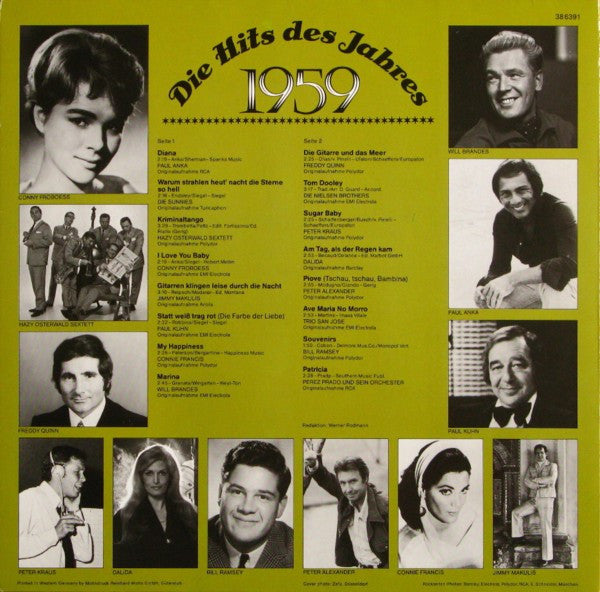 Various : Das Goldene Schlager-Archiv - Die Hits Des Jahres 1959 (LP, Comp, Mono)