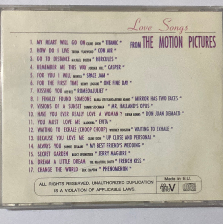 ซีดี Various - Love Songs From The Motion Pictures (CD) (VG+)