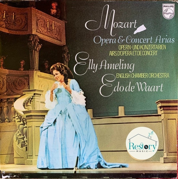 Wolfgang Amadeus Mozart, Elly Ameling, English Chamber Orchestra, Edo de Waart : Opera & Concert Arias = Opern-Und Konzertarien = Airs D’Opéra Et De Concert (LP)