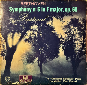 Ludwig van Beethoven, Orchestre National De France, Paul Kletzki : Symphony N° 6 In F Major, Op. 68 - Pastoral (LP, Album)