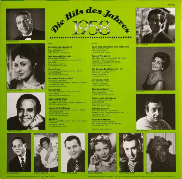 Various : Das Goldene Schlager-Archiv - Die Hits Des Jahres 1958 (LP, Comp, Mono)