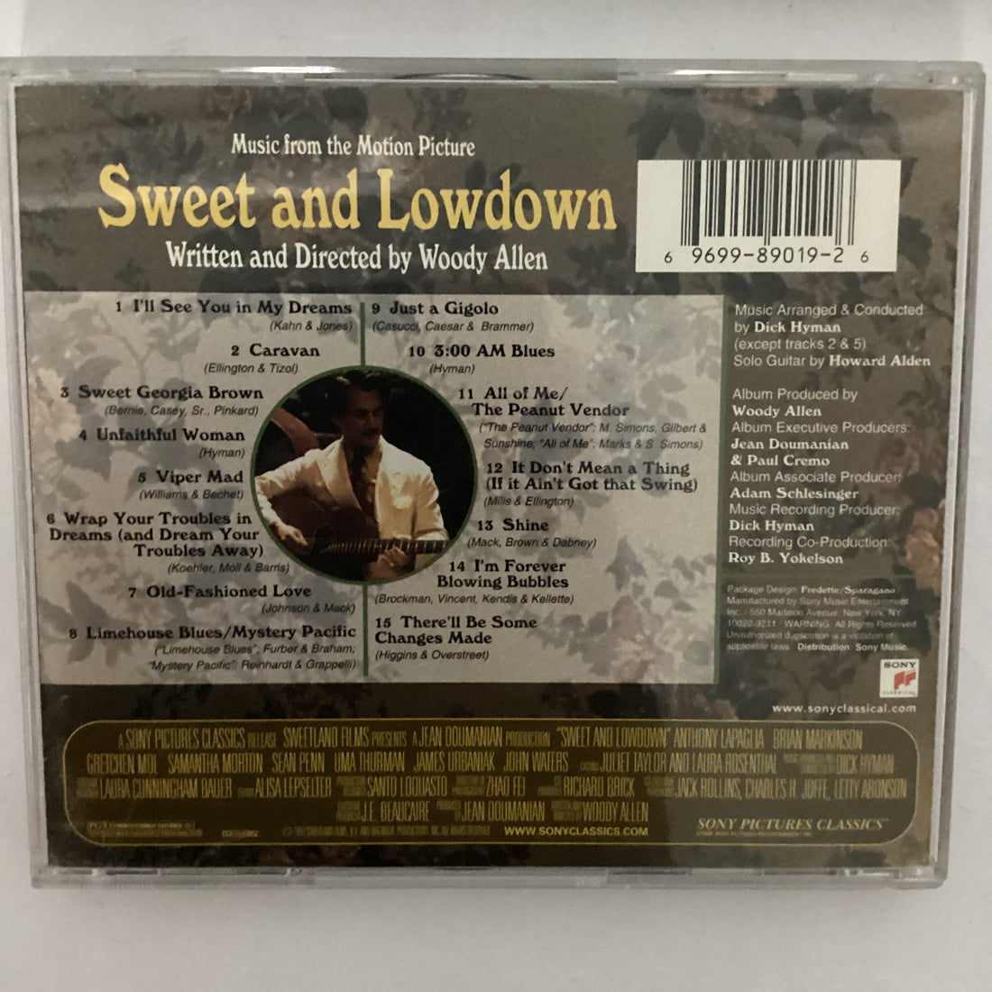 ซีดี Various - Sweet And Lowdown Music From The Motion Picture Written And Directed By Woody Allen CD VG+