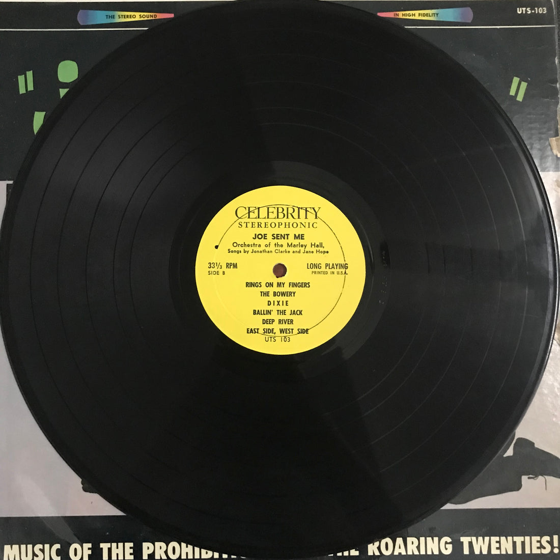 แผ่นเสียง Orchestra Of The Marley Hall / Jonathan Clarke / Jane Hope - "Joe Sent Me..." Music Of The Prohibition Era: The Roaring Twenties! Vinyl VG+