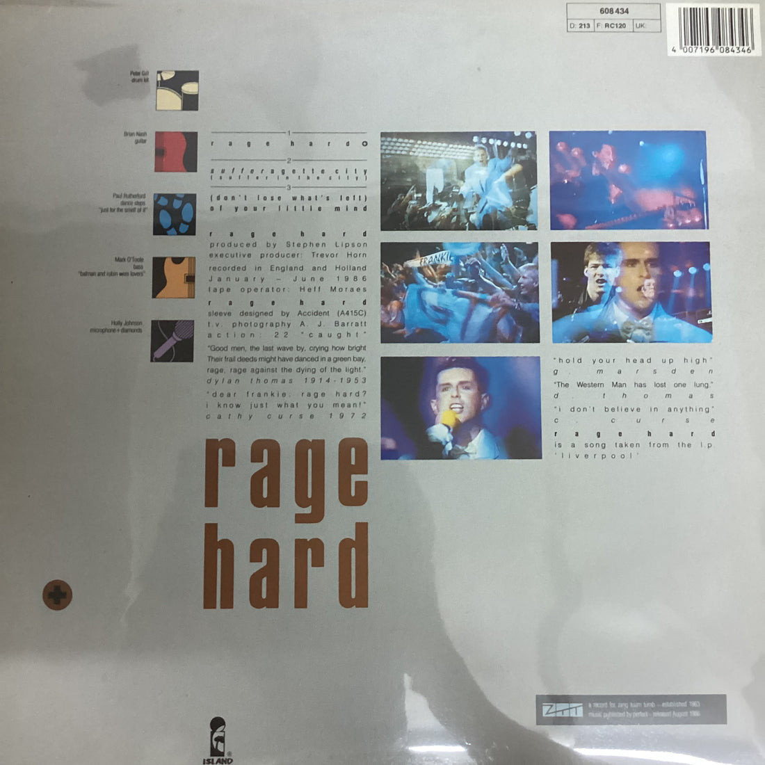 แผ่นเสียง Frankie Goes To Hollywood = Frankie Goes To Hollywood - レイジ‧ハード = Rage Hard Vinyl VG+