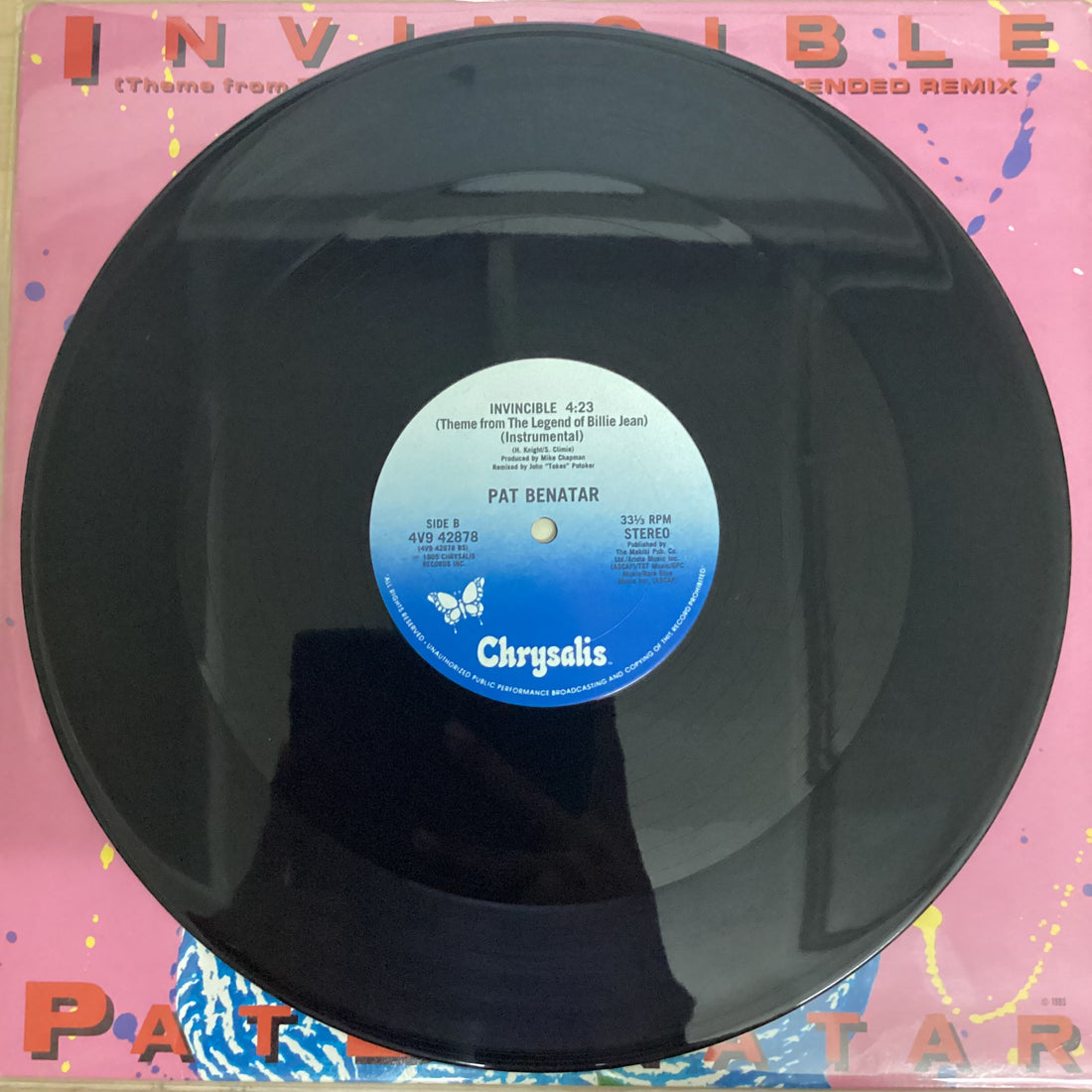 แผ่นเสียง Pat Benatar - Invincible Theme From The Legend Of Billie Jean Extended Remix Vinyl VG+