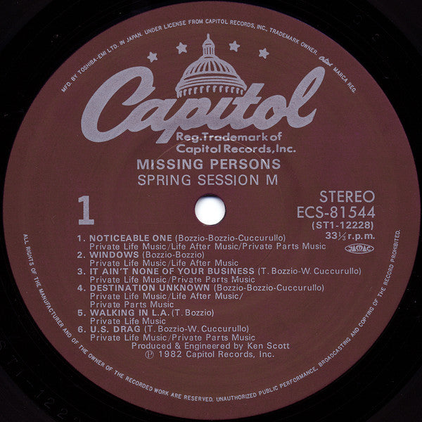 Missing Persons : Spring Session M (LP, Album)