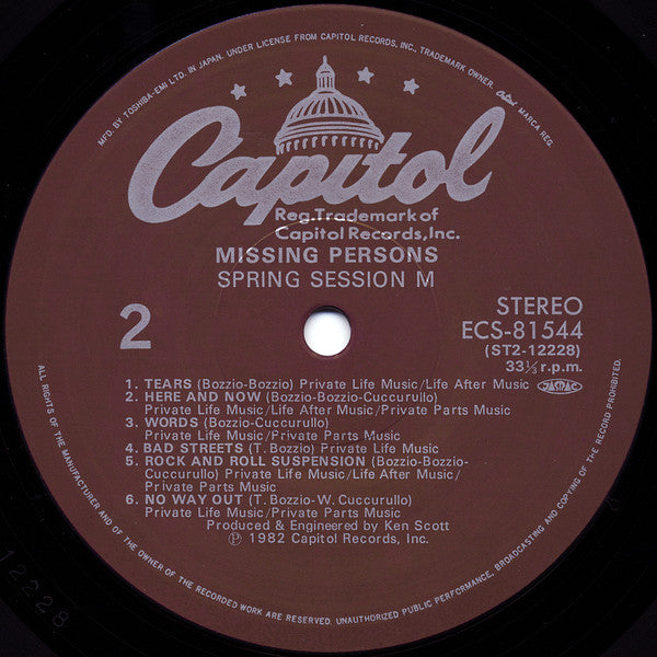 Missing Persons : Spring Session M (LP, Album)