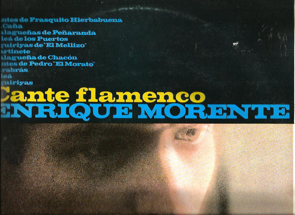 Enrique Morente : Cante Flamenco (LP, Album, RE)