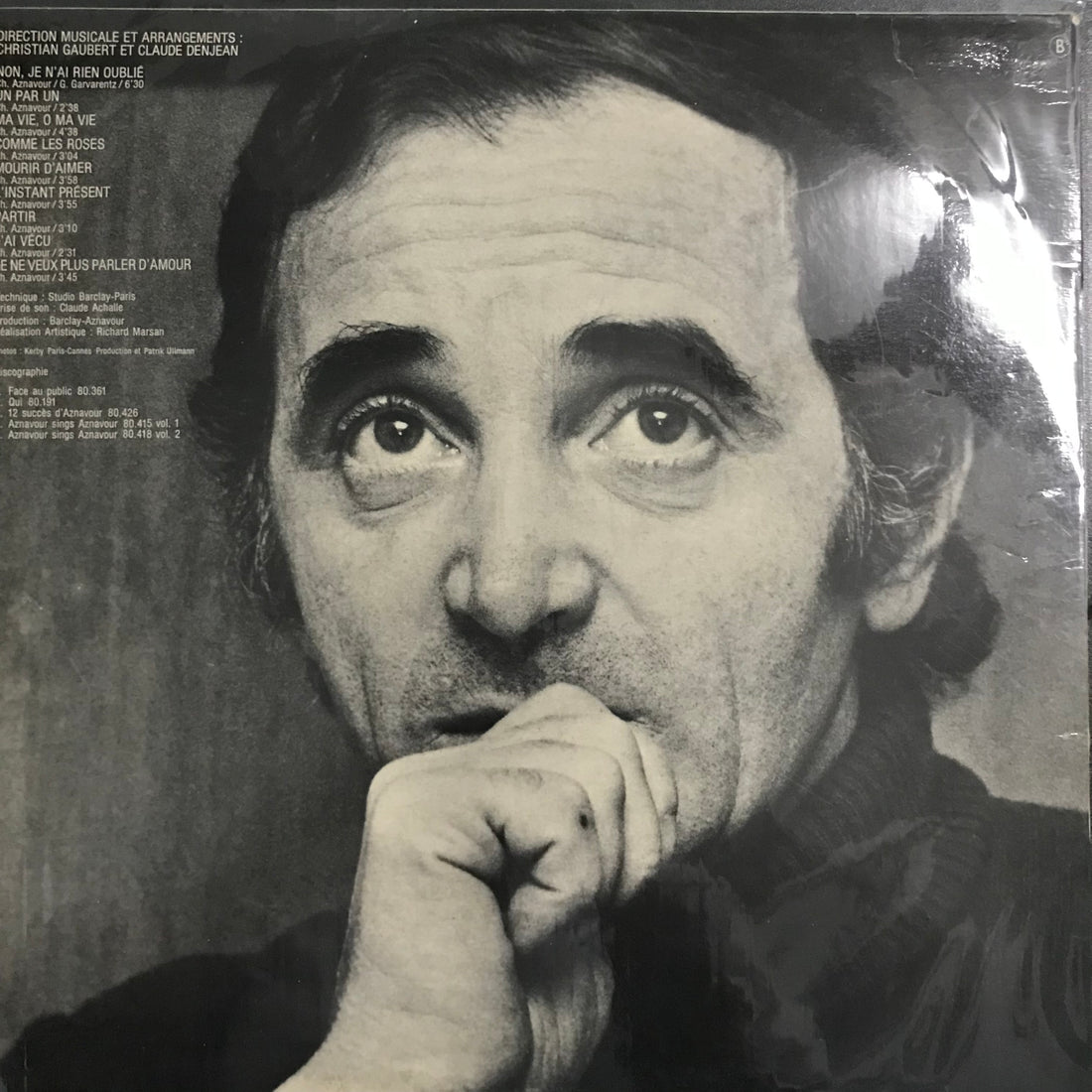 แผ่นเสียง Charles Aznavour - Non, Je N'ai Rien Oublié Vinyl VG+