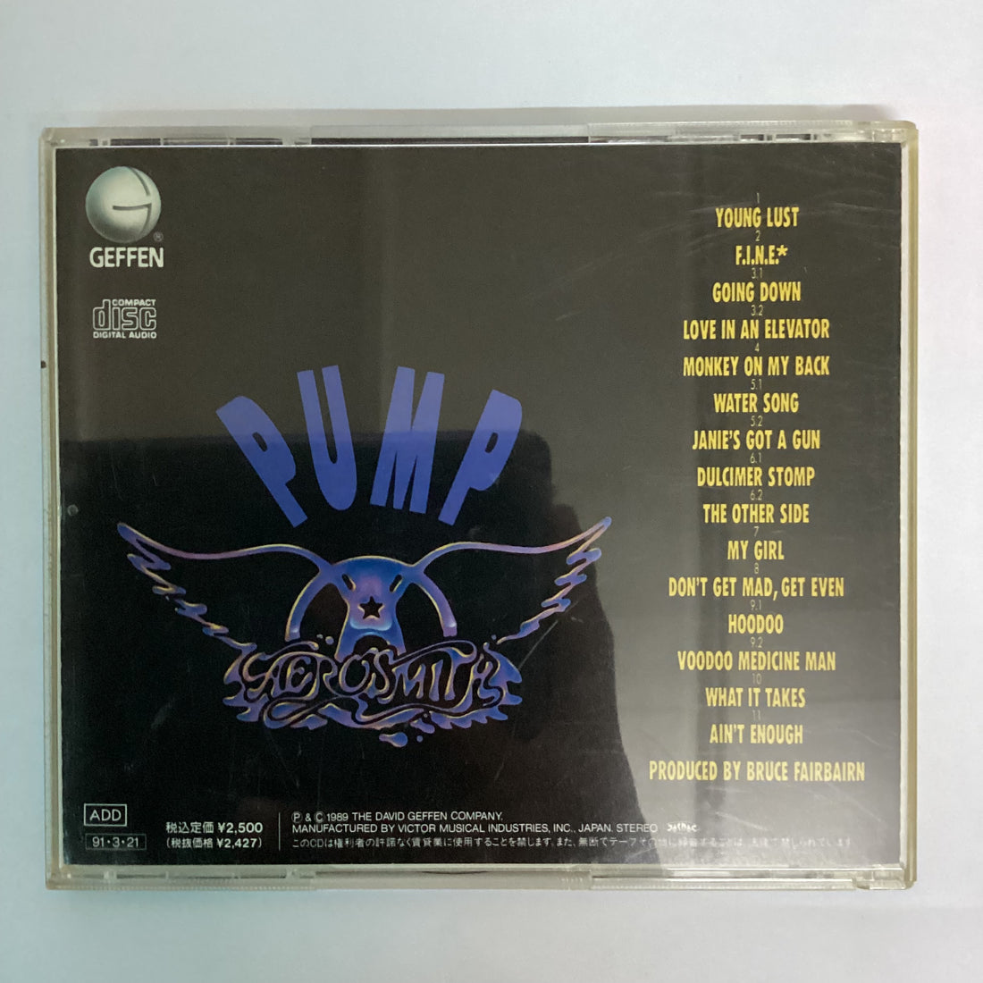ซีดี Aerosmith - Pump CD NM or M-