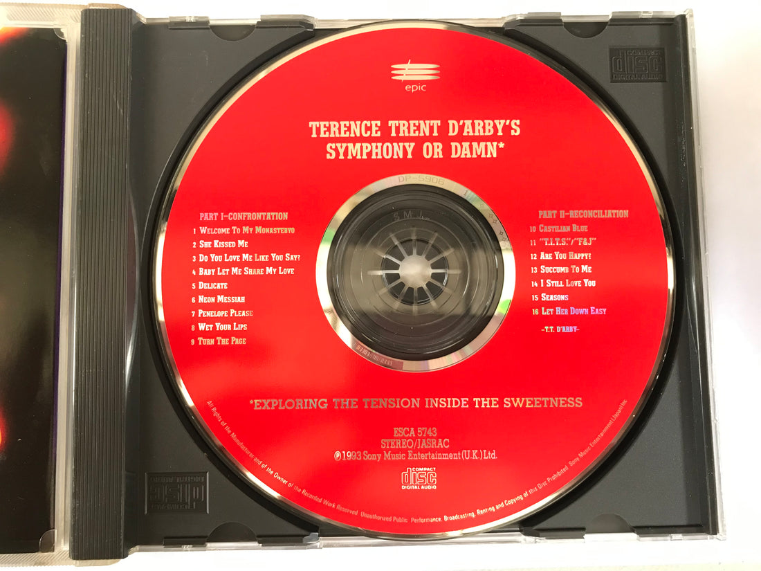 ซีดี Terence Trent D'Arby / Terence Trent D'Arby - Terence Trent D'Arby's Symphony Or Damn* = テレンス・トレント・ダービーSymphony Or Damn CD VG+