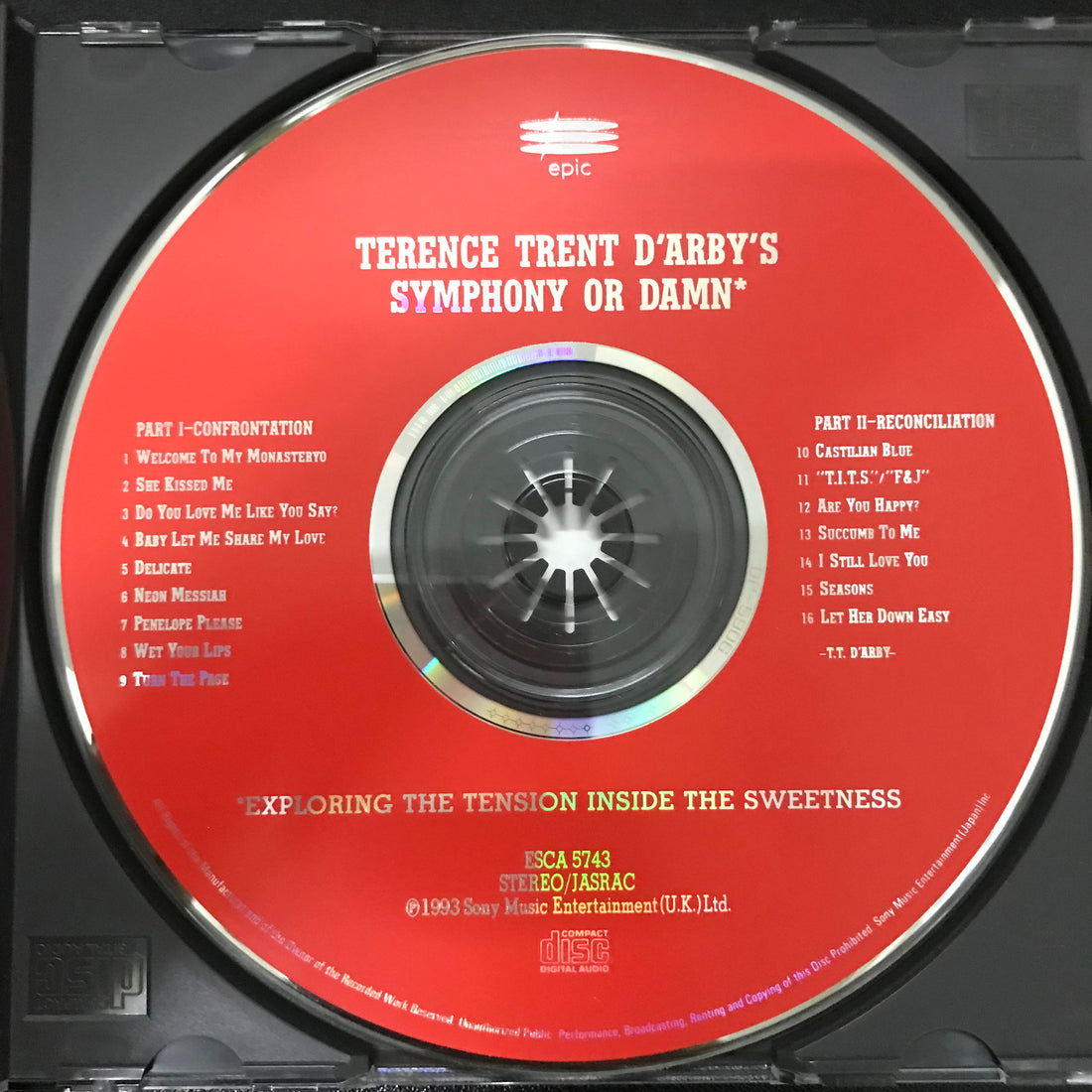 ซีดี Terence Trent D'Arby / Terence Trent D'Arby - Terence Trent D'Arby's Symphony Or Damn* = テレンス・トレント・ダービーSymphony Or Damn CD VG+
