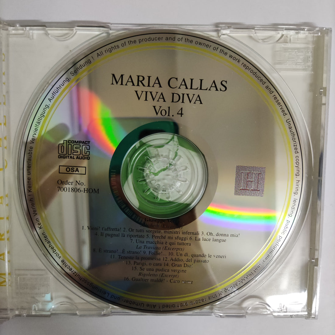 ซีดี Maria Callas - Viva Diva Verdi Vol.1 - Vol.5 CD VG+
