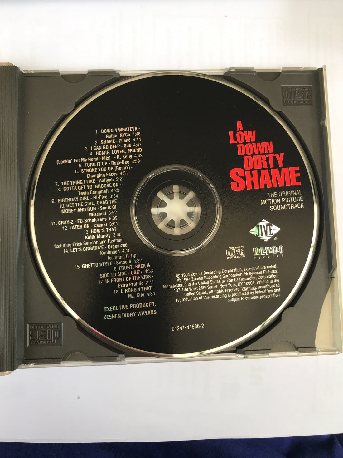 ซีดี Various - A Low Down Dirty Shame The Original Motion Picture Soundtrack CD VG+