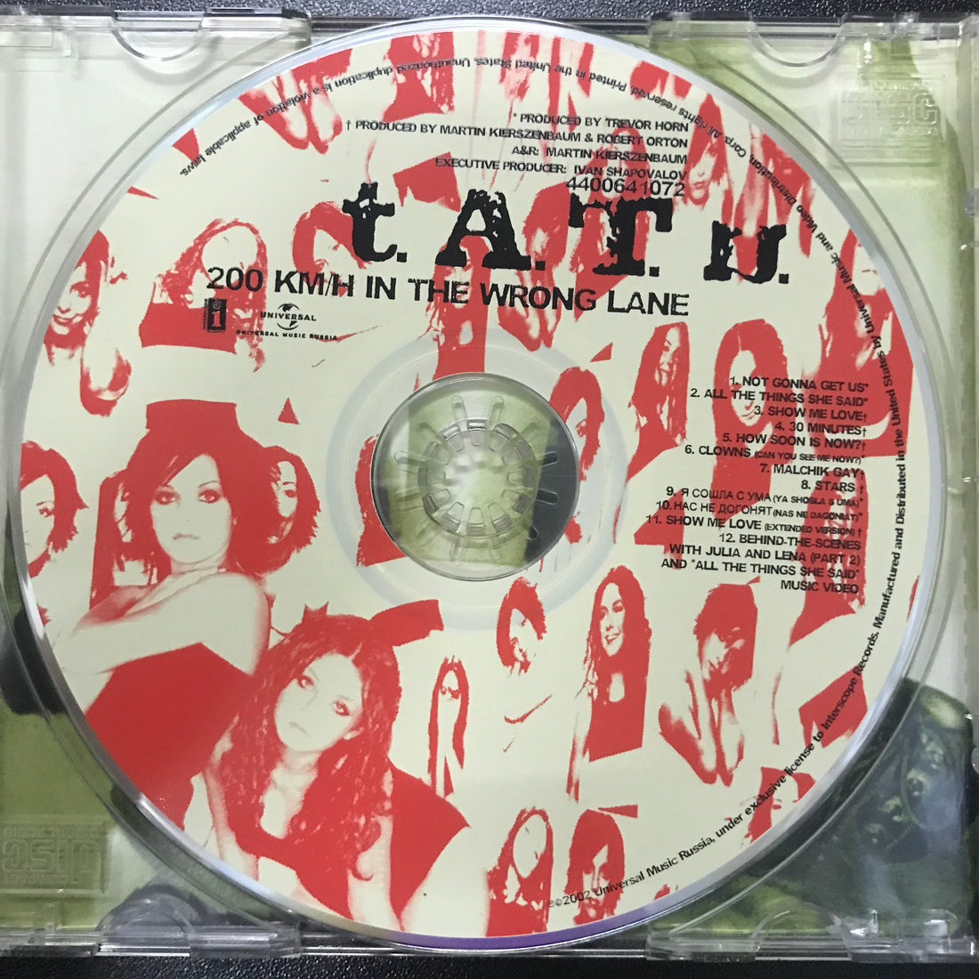 ซีดี t.A.T.u. - 200 KM/H In The Wrong Lane CD VG+