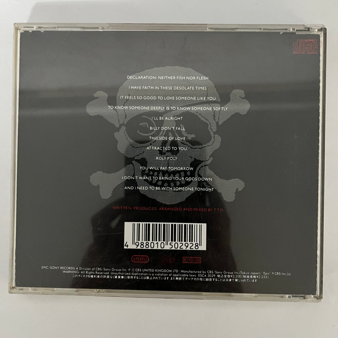 ซีดี Terence Trent D'Arby - Terence Trent D'Arby's Neither Fish Nor Flesh: A Soundtrack Of Love, Faith, Hope, And Destruction CD NM