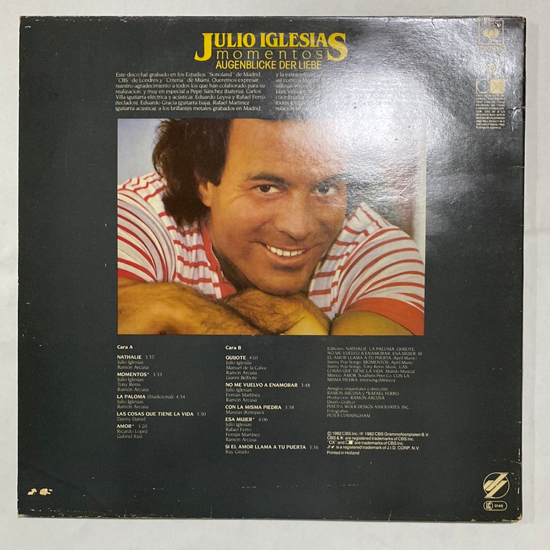 แผ่นเสียง Julio Iglesias - Momentos (Augenblicke Der Liebe) (Vinyl) (G+)