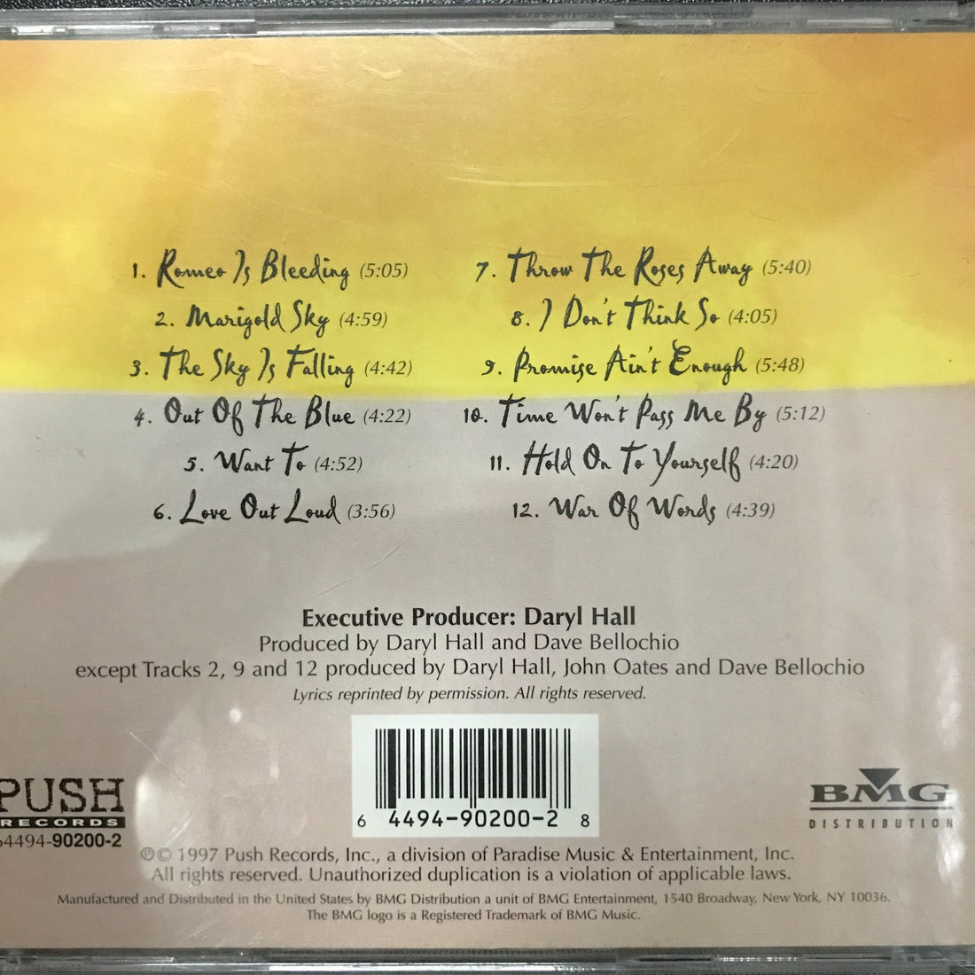 ซีดี Daryl Hall & John Oates - Marigold Sky CD VG+