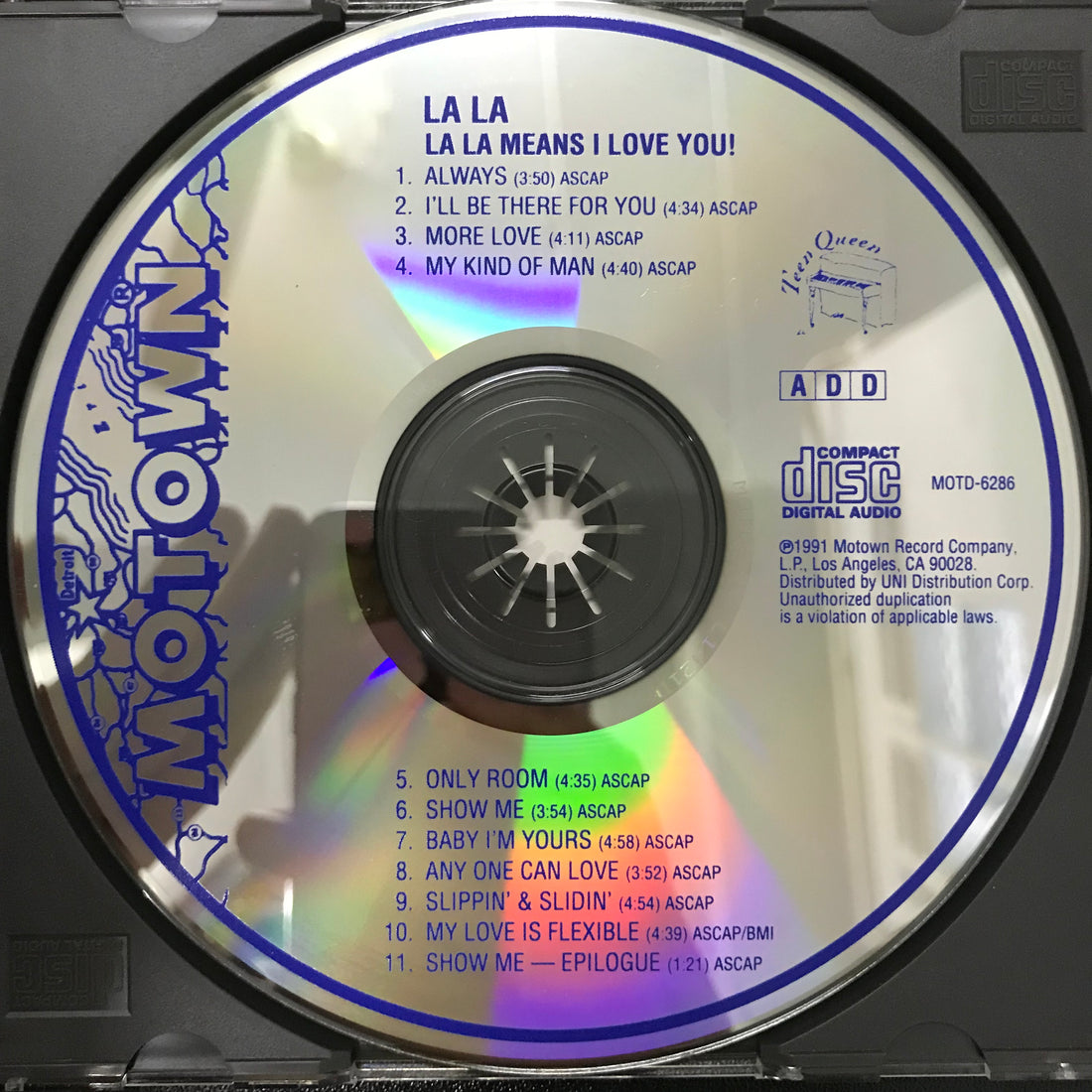 ซีดี La La - La La Means I Love You! CD VG+