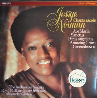 Jessye Norman, The Ambrosian Singers - Royal Philharmonic Orchestra, Alexander Gibson : Chants Sacrés  / Ave Maria - Sanctus - Panis Angelicus - Amazing Grace - Greensleeves  (LP, Album, Gat)
