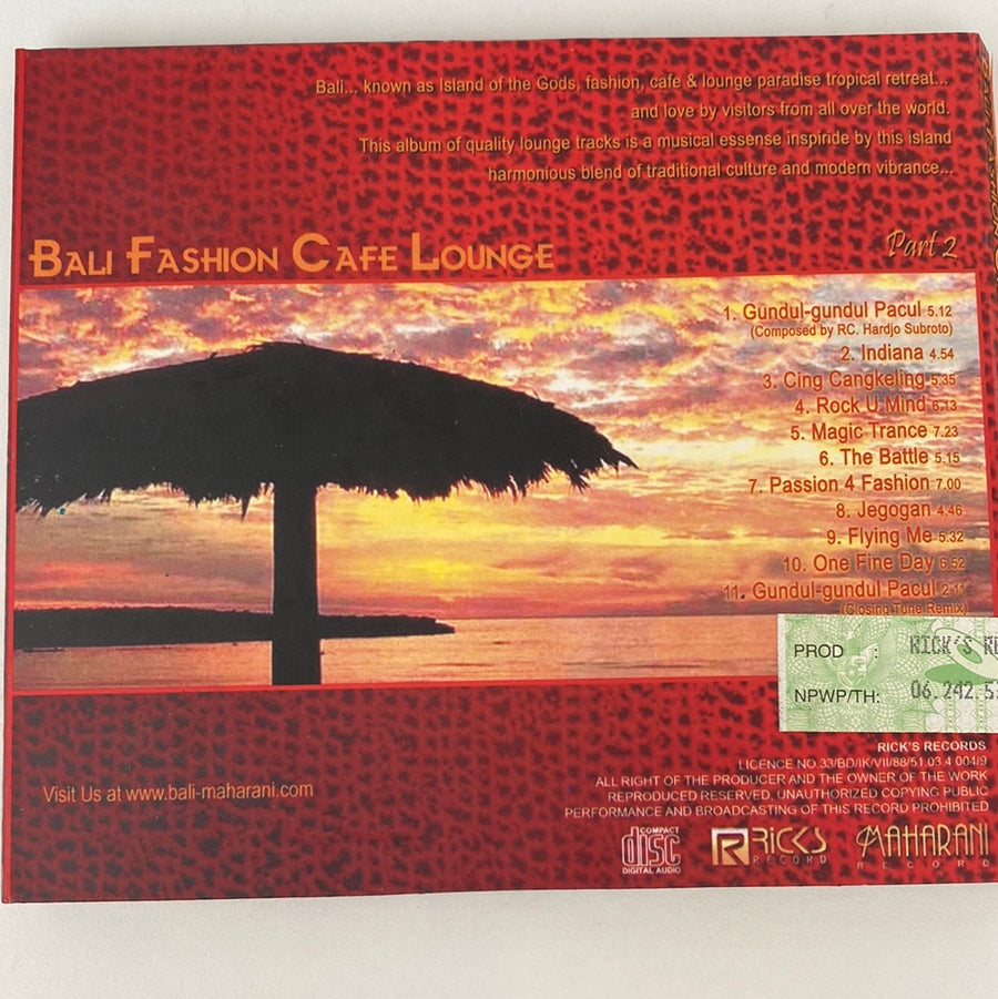 ซีดี See New Project - Bali Fashion Cafe Lounge Part 2 (CD) (VG)